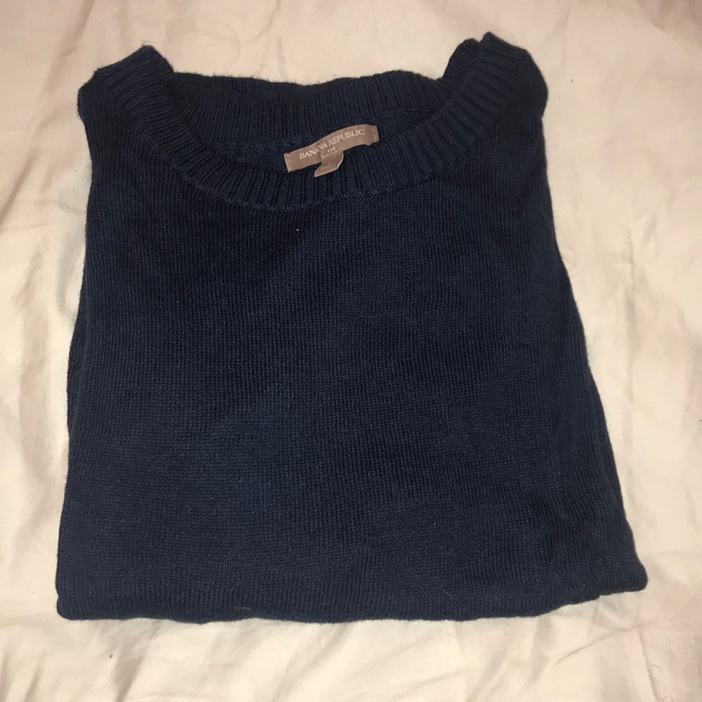 Navy Crew Banana Republic Sweater